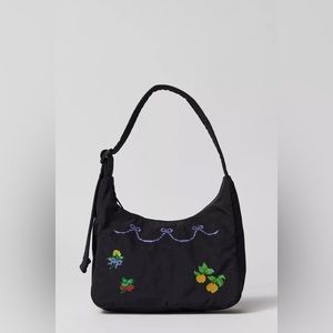 BAGGU mini nylon shoulder bag in cross stitch